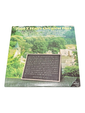 Vintage Tom T. Hall Vinyl LP Greatest Hits 1972 Mercury Country Black USA
